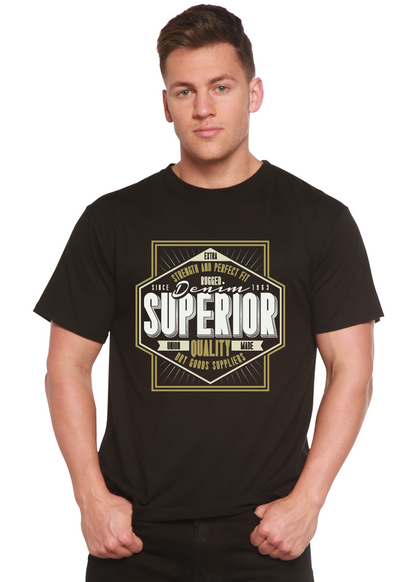 Superior Quality Men's Bamboo Viscose/Organic Cotton Short Sleeve Graphic T-Shirt Spun Bamboo