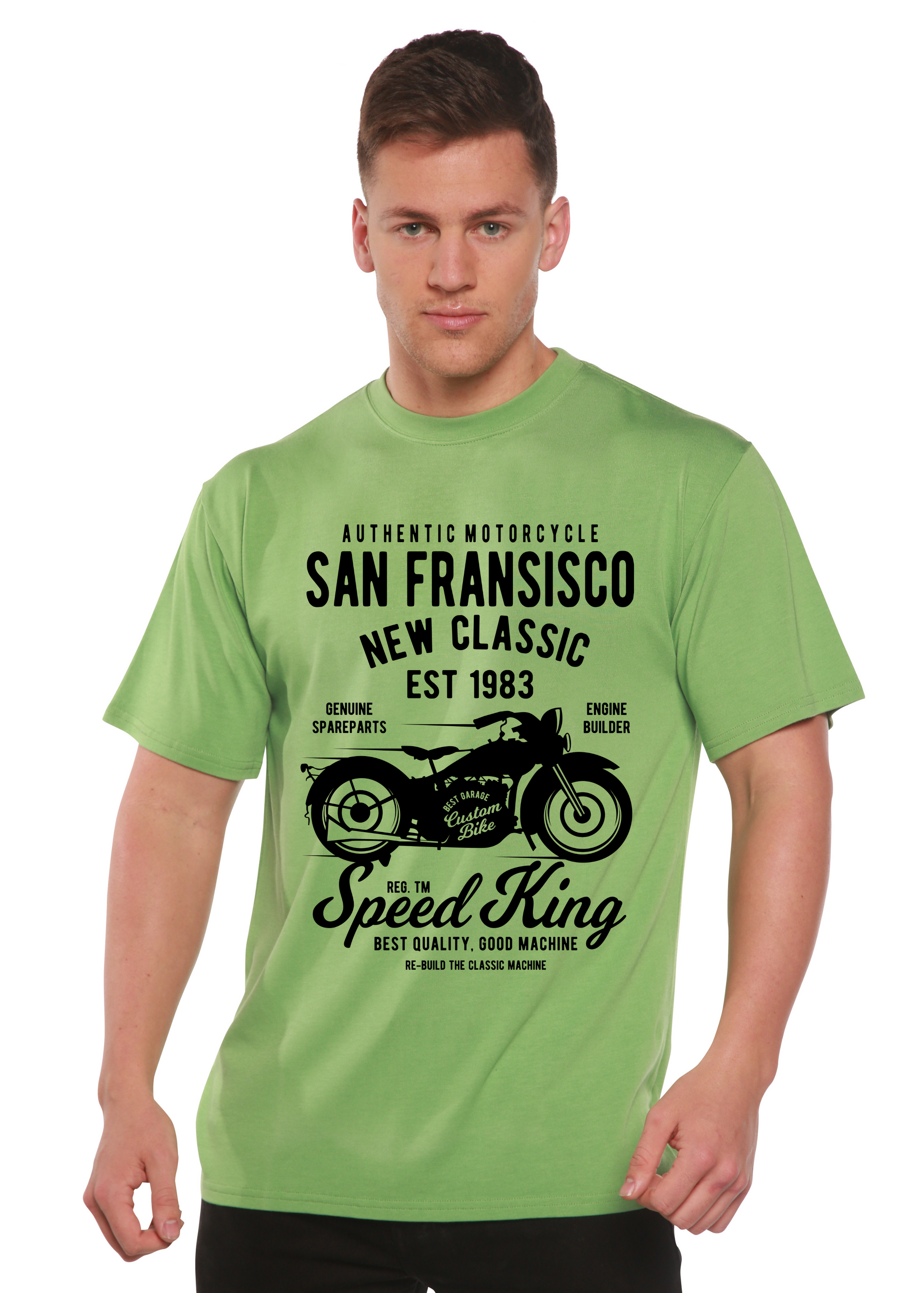 San Fransisco Spun Bamboo® Men's Bamboo Viscose/Organic Cotton Short Sleeve Graphic T-Shirt Spun Bamboo