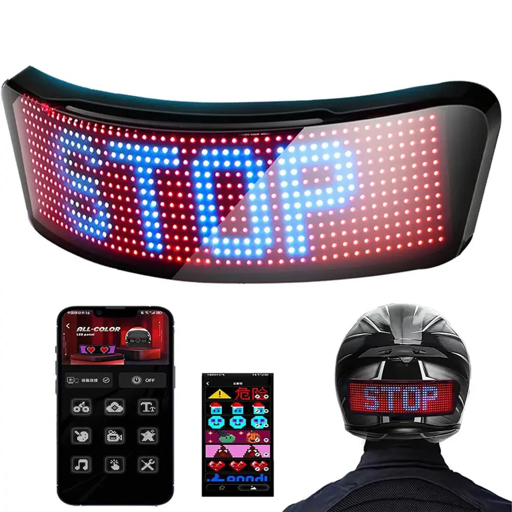 Motorcycle Helmet Programmable LED Display ViralGalleria.com
