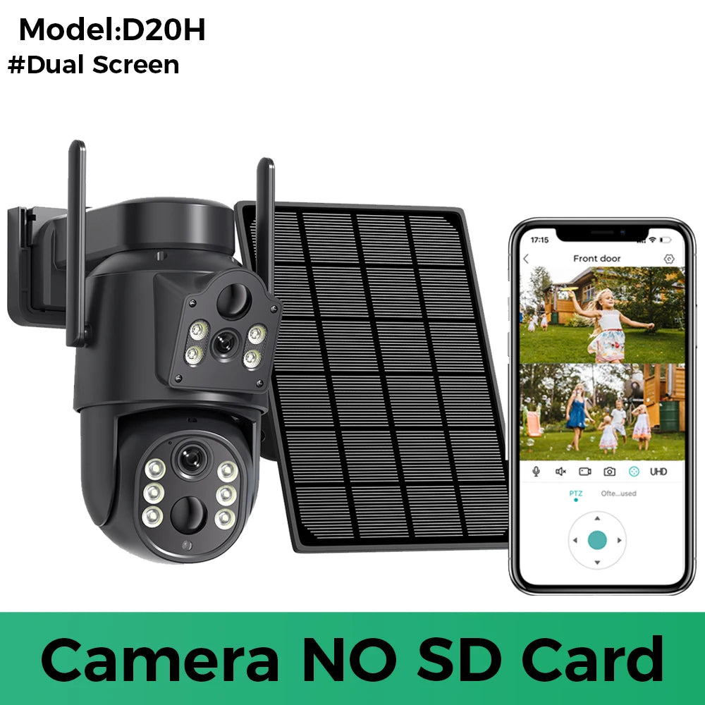 Dual Lens Solar Camera 4K WiFi Outdoor ViralGalleria.com