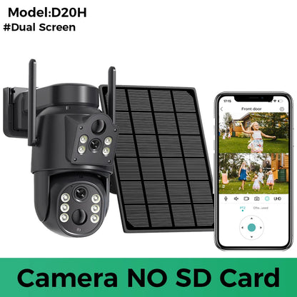 Dual Lens Solar Camera 4K WiFi Outdoor ViralGalleria.com
