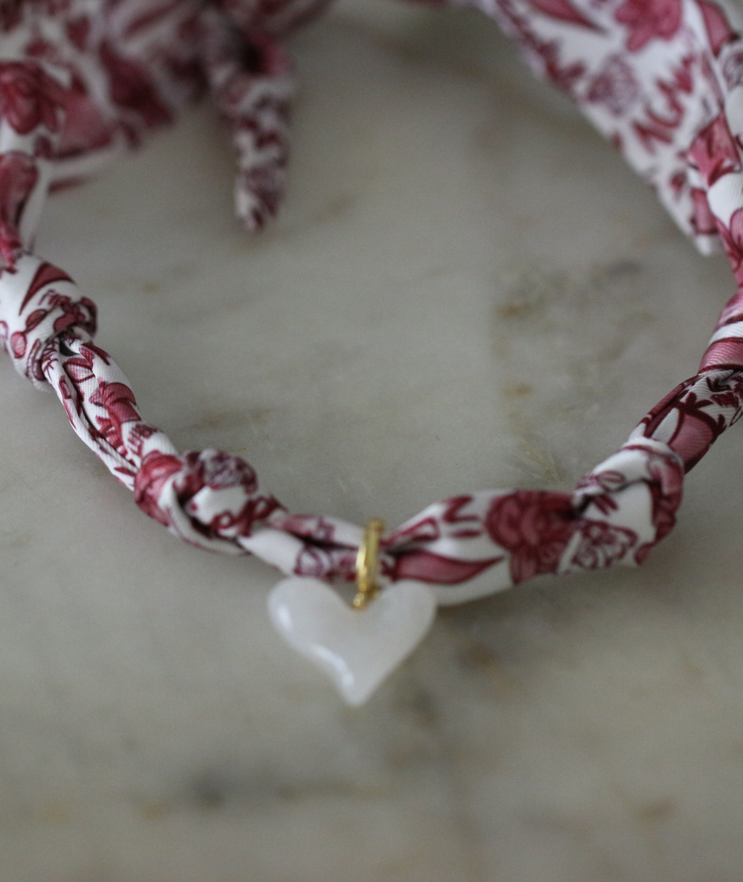 Starkville Tailgate Scarf Necklace - Heart Charm Deep South Originals