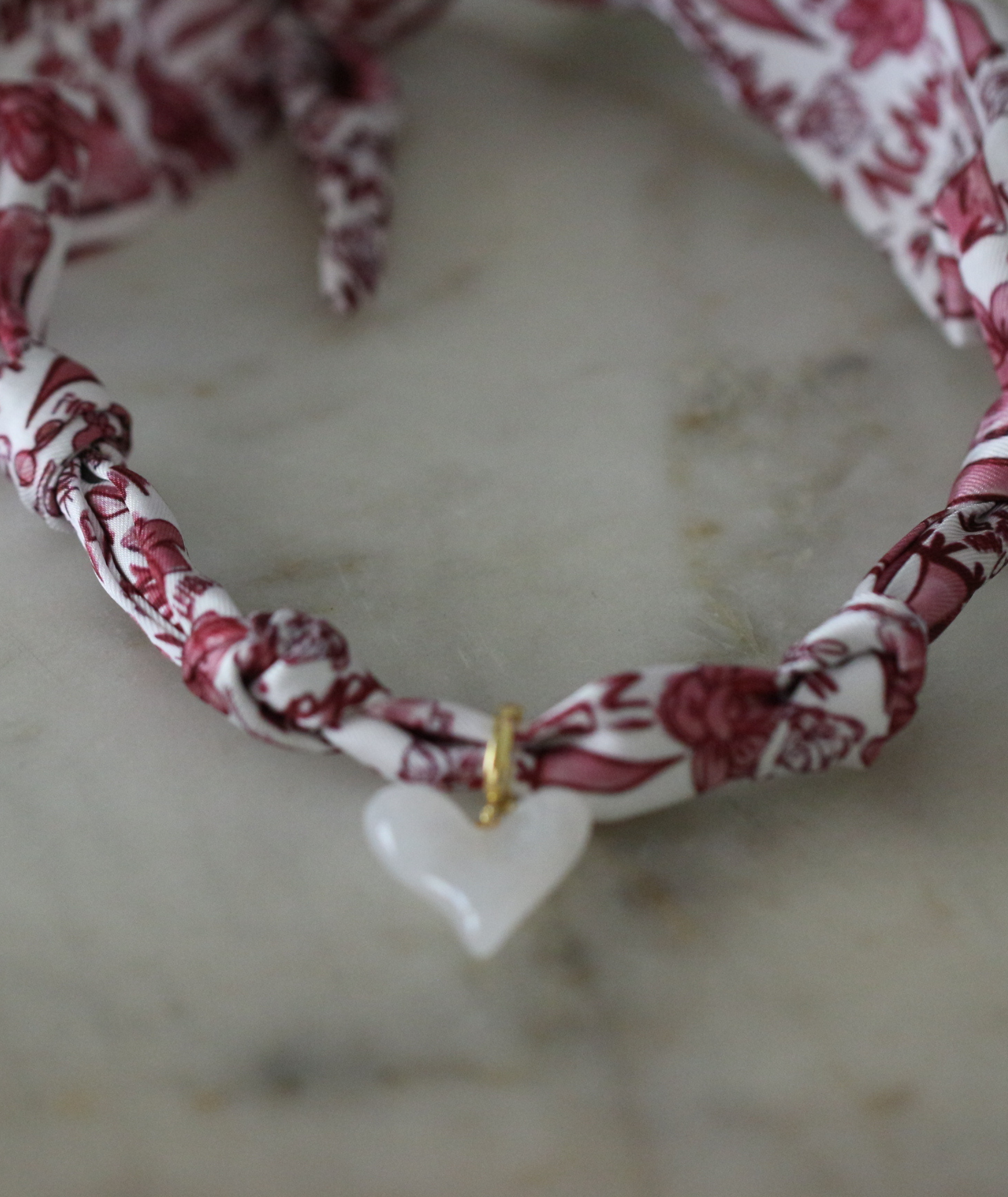 Starkville Tailgate Scarf Necklace - Heart Charm Deep South Originals