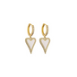 Modern Heart Drop Earrings 18K Gold Non Tarnish Deep South Originals