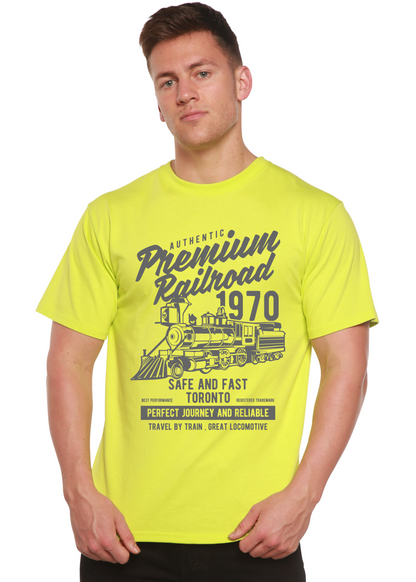 Premium Railroad Spun Bamboo® Men's Bamboo Viscose/Organic Cotton Short Sleeve Graphic T-Shirt Spun Bamboo