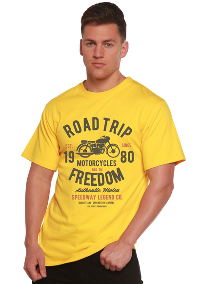 Road Trip Spun Bamboo® Men's Bamboo Viscose/Organic Cotton Short Sleeve Graphic T-Shirt Spun Bamboo