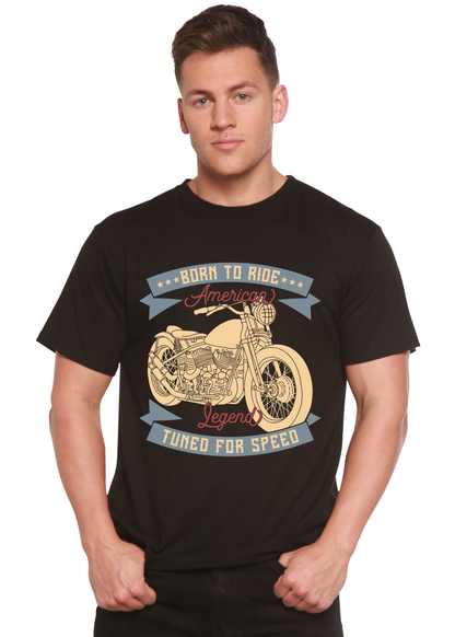 Born To Ride American Legend Men's Bamboo Viscose/Organic Cotton Short Sleeve Graphic T-Shirt Spun Bamboo