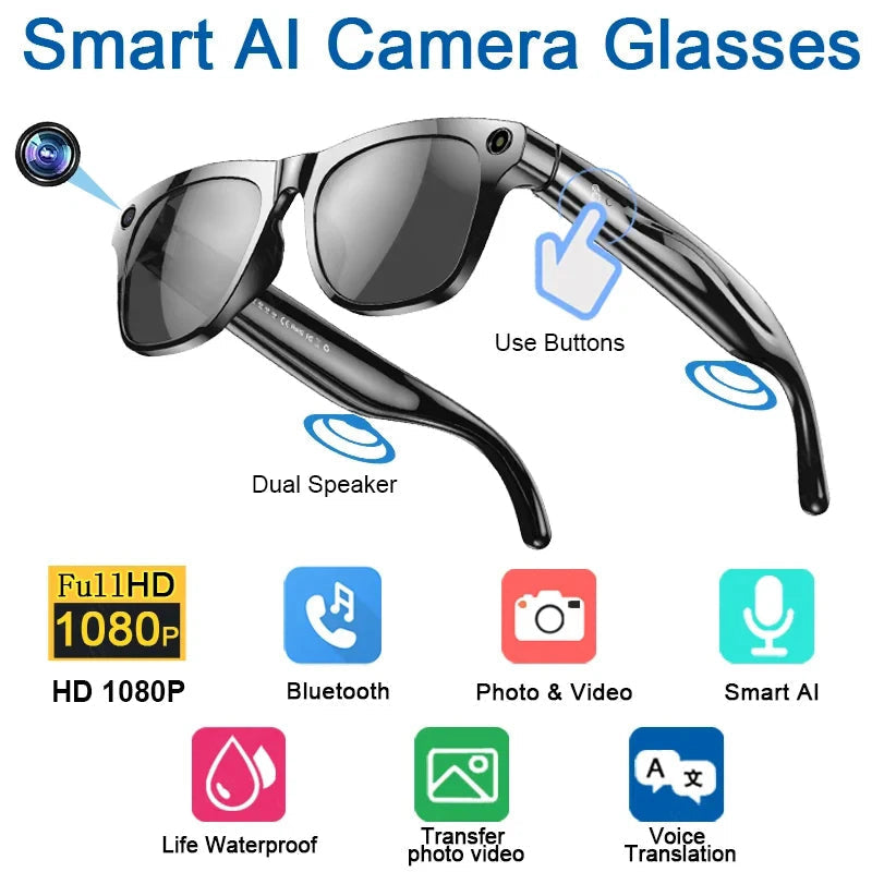 AI Smart Glasses with HD Display & Translation ViralGalleria.com