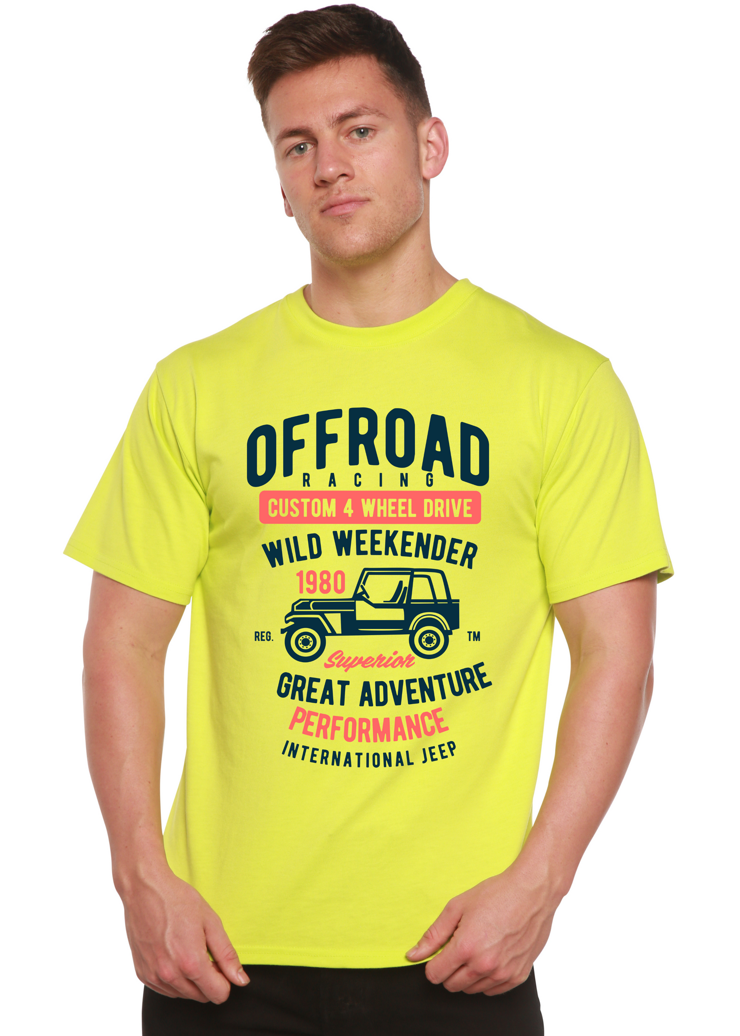 Off Road Racing Spun Bamboo® Men's Bamboo Viscose/Organic Cotton Short Sleeve Graphic T-Shirt Spun Bamboo