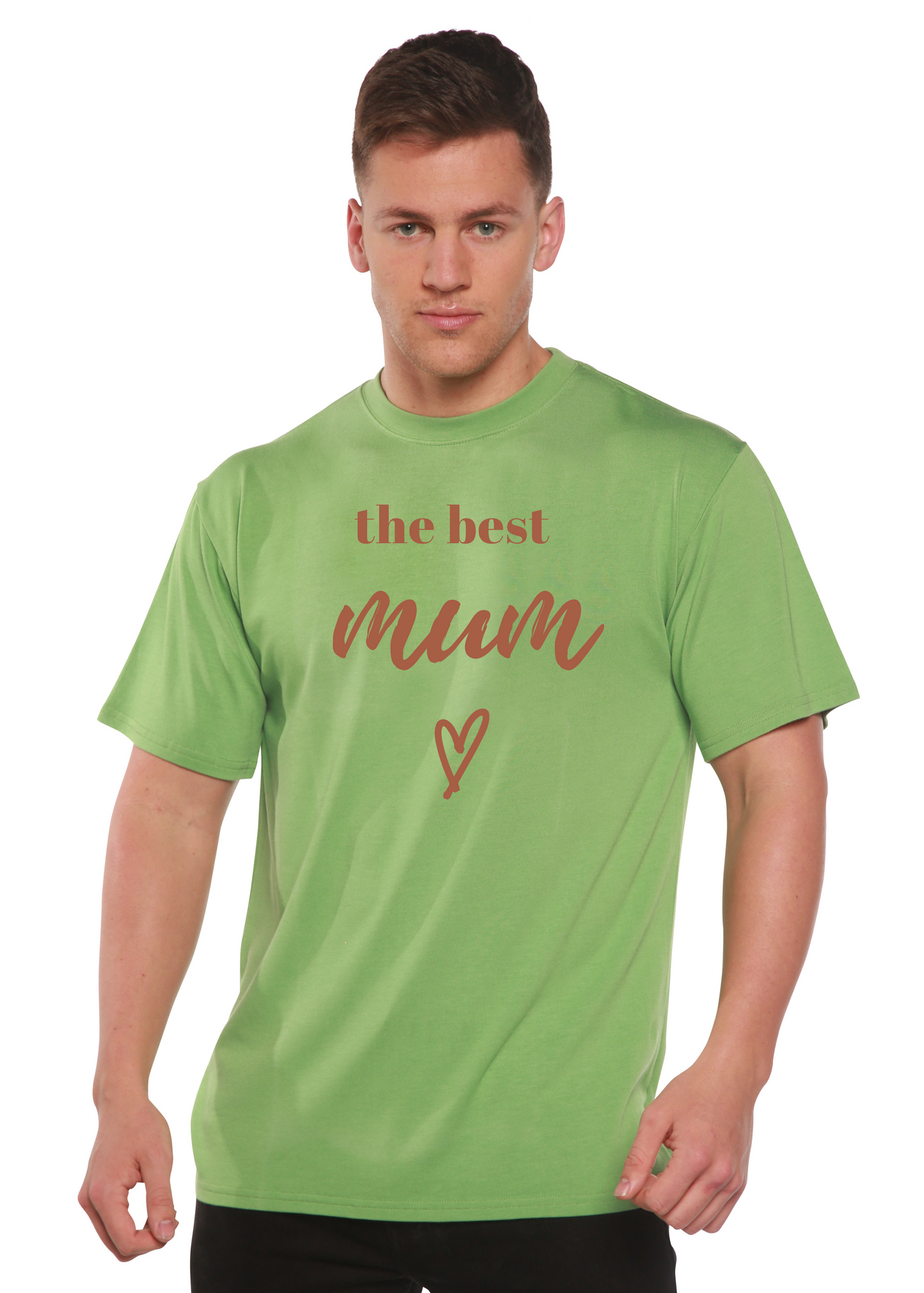 The Best Mum Unisex Bamboo Viscose/Organic Cotton Short Sleeve Graphic T-Shirt Spun Bamboo