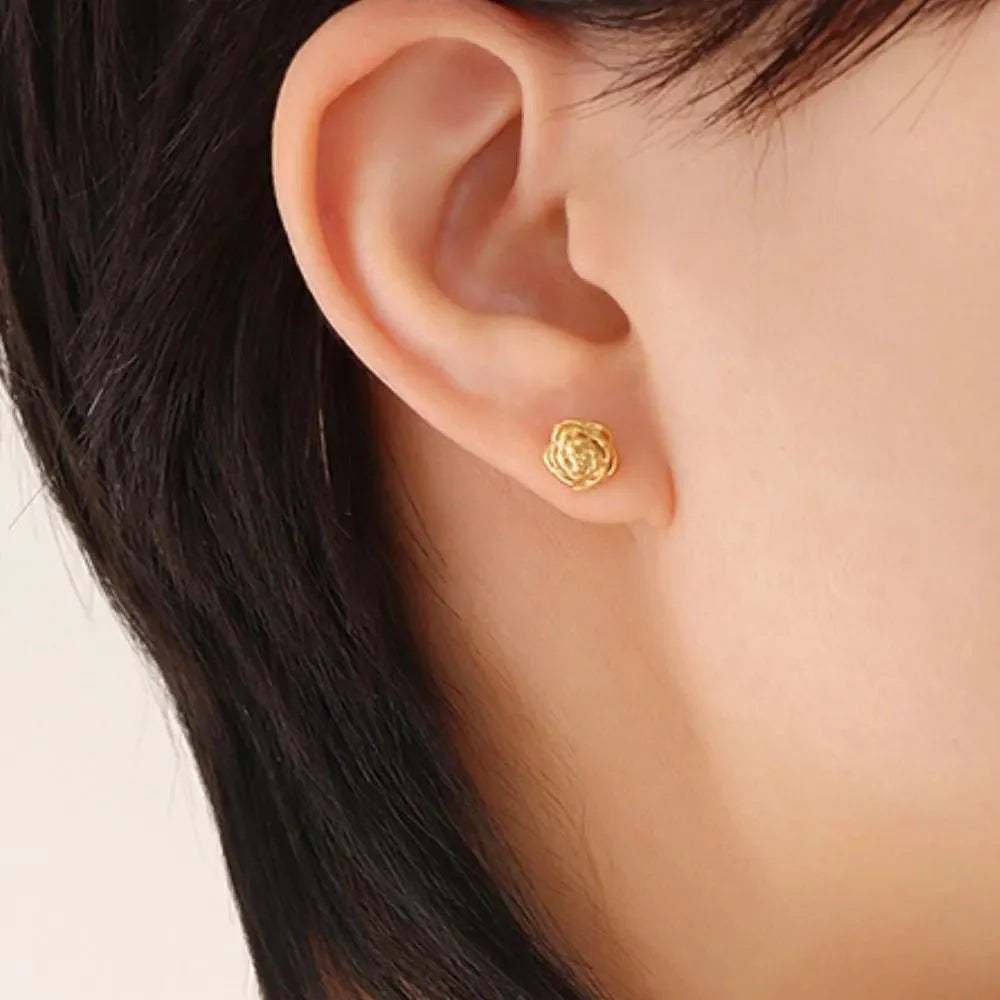 Petal Gleam Studs Ivory Embers