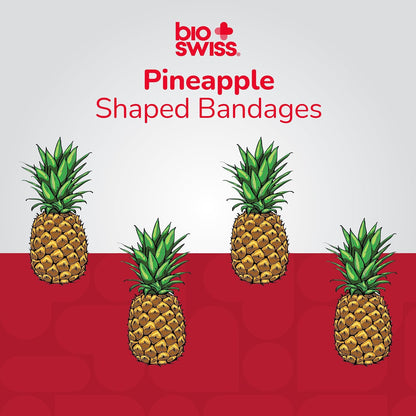Bandages, Pineapple Shaped Self Adhesive Bandage Set, Latex Free, Sterile Wound Care, 24 Count