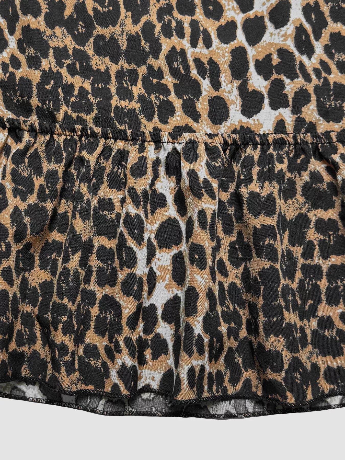 Leopard Print Cami with Back Tie New Era Fashion LLc