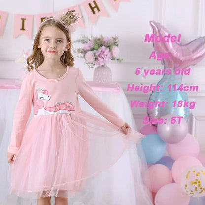 Charming Long Sleeve Tulle Dresses for Girls - Perfect for Winter Parties (Ages 3-12)