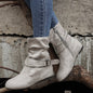 1.18inch Inner Height Increase Women's Short Boots with Flat Sole, Buckle Closure, Comfortable, Warm, and Lightweight, Women Shoes NovaCart