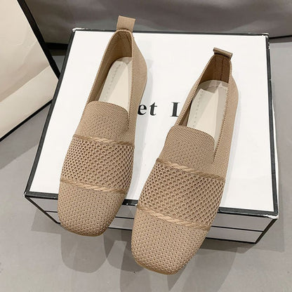 Women's Breathable Flyknit Casual Flat Shoes FitiqueFit