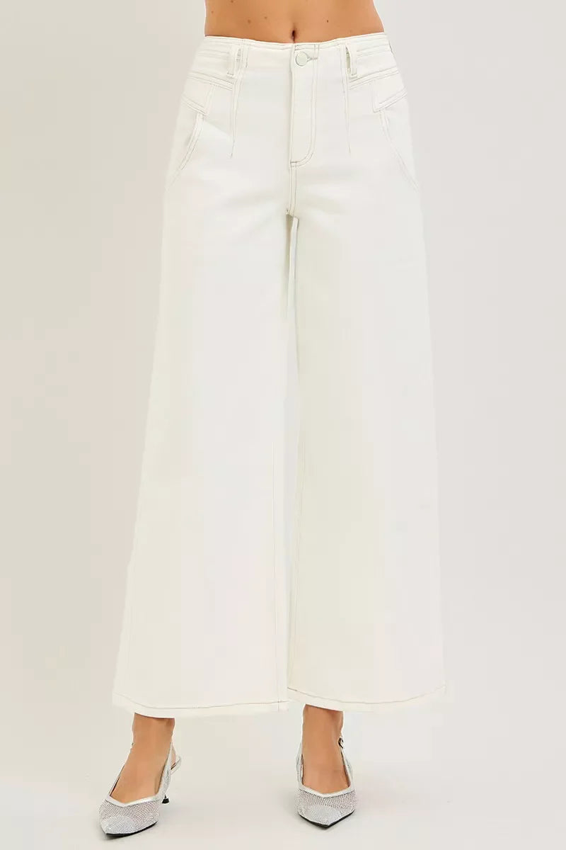 RISEN High Rise Ankle Wide Pants Montret