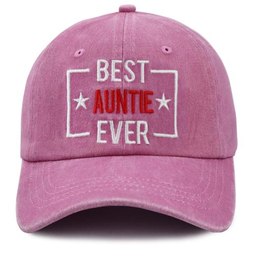 Best Auntle Ever Adjustable Wash Cotton Baseball Cap FitiqueFit