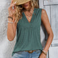 V-Neck Top for Women – Casual Loose-Fit Summer Blouse FitiqueFit