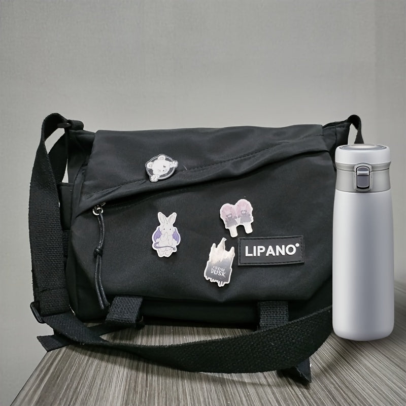1pc Nylon Handbag Shoulder Bag Large Capacity Messenger Bag, Men's Messenger Bag Student School Bag NovaCart