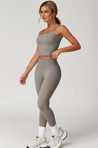 The Agile Crop Top Leggings 2-Piece Set Fitglutes Activewear Gymwear Sportswear & Workout Clothes