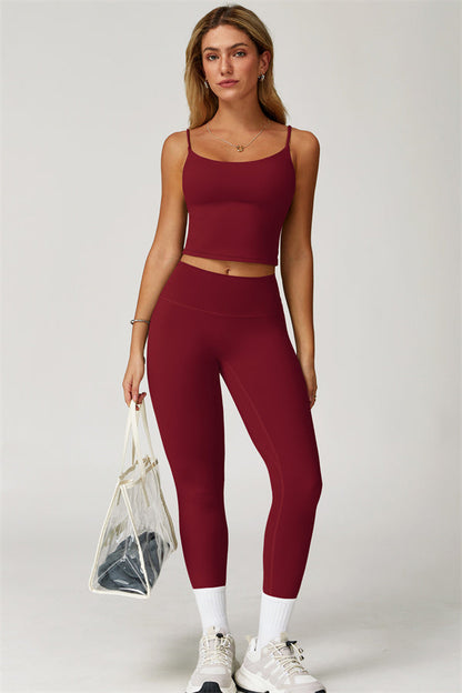 The Agile Crop Top Leggings 2-Piece Set Fitglutes Activewear Gymwear Sportswear & Workout Clothes