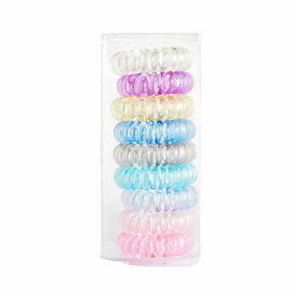 9 Pcs Spiral Hair Ties No Crease, Coil Hair Ties, Phone Cord Hair Ties, Women Ponytail Holder Elastics NovaCart
