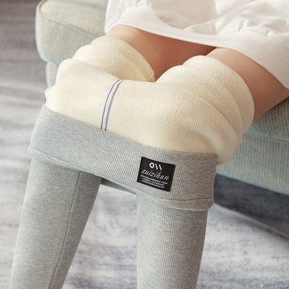 Women’s Lambswool Fleece-Lined High-Waist Winter Leggings FitiqueFit