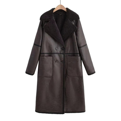 Women’s Belted Double-Breasted Winter Trench Coat FitiqueFit