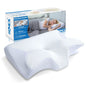 Memory Foam Cervical Sleeping Pillow, 2 in 1 Ergonomic Contour Orthopedic Pillow for Neck Pain, Contoured Support Pillows for Side Back Stomach Sleepers 3.3Lb (White)