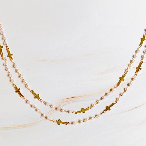 Pearls And Crosses Long Necklace Shop Style & More | Fresh Looks, Everyday Deals & Free Shipping