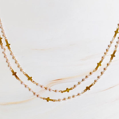 Pearls And Crosses Long Necklace Shop Style & More | Fresh Looks, Everyday Deals & Free Shipping