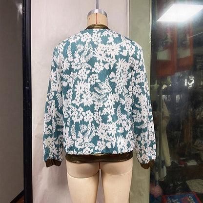 Casual Jacket Slim-fit Zipper Printed Jacket See size chart under “more details” The Fashion Celestial