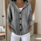 Women’s Button-Down Hoodie Cardigan Sweater Coat FitiqueFit
