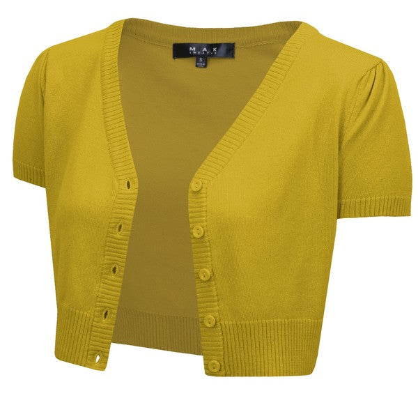 Cropped Bolero Knit Sweater Cardigan Short Sleeve Shop Style & More | Fresh Looks, Everyday Deals & Free Shipping