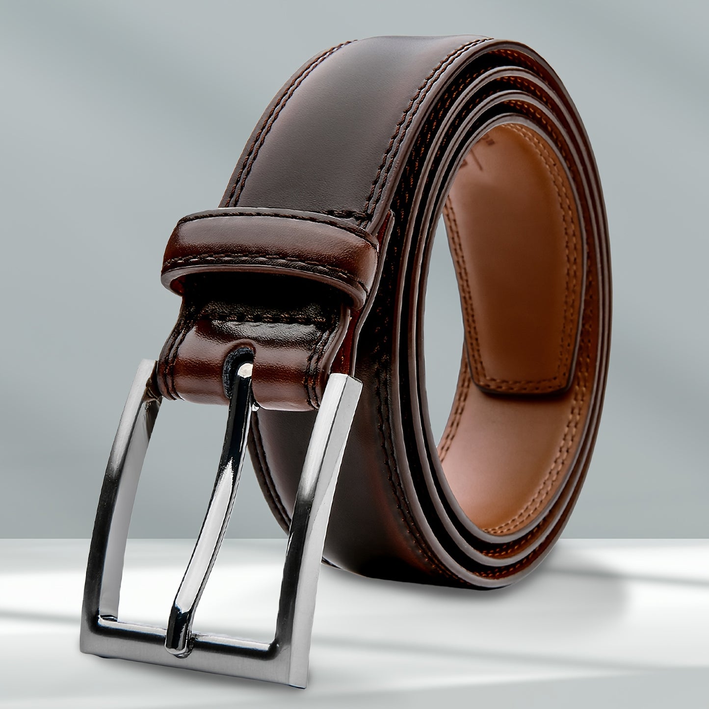 Men's Leather Belt, Fashion & Classic Casual Belt with Single Prong Buckle for Jeans, Pants, Work And Business, Gift for Dad & Husband NovaCart