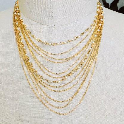 Beautifully Draping Pearl And Chain Necklace Shop Style & More | Fresh Looks, Everyday Deals & Free Shipping