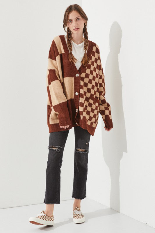 CHECKERED OVERSIZED SWEATER JJK5031P Shop Style & More | Fresh Looks, Everyday Deals & Free Shipping