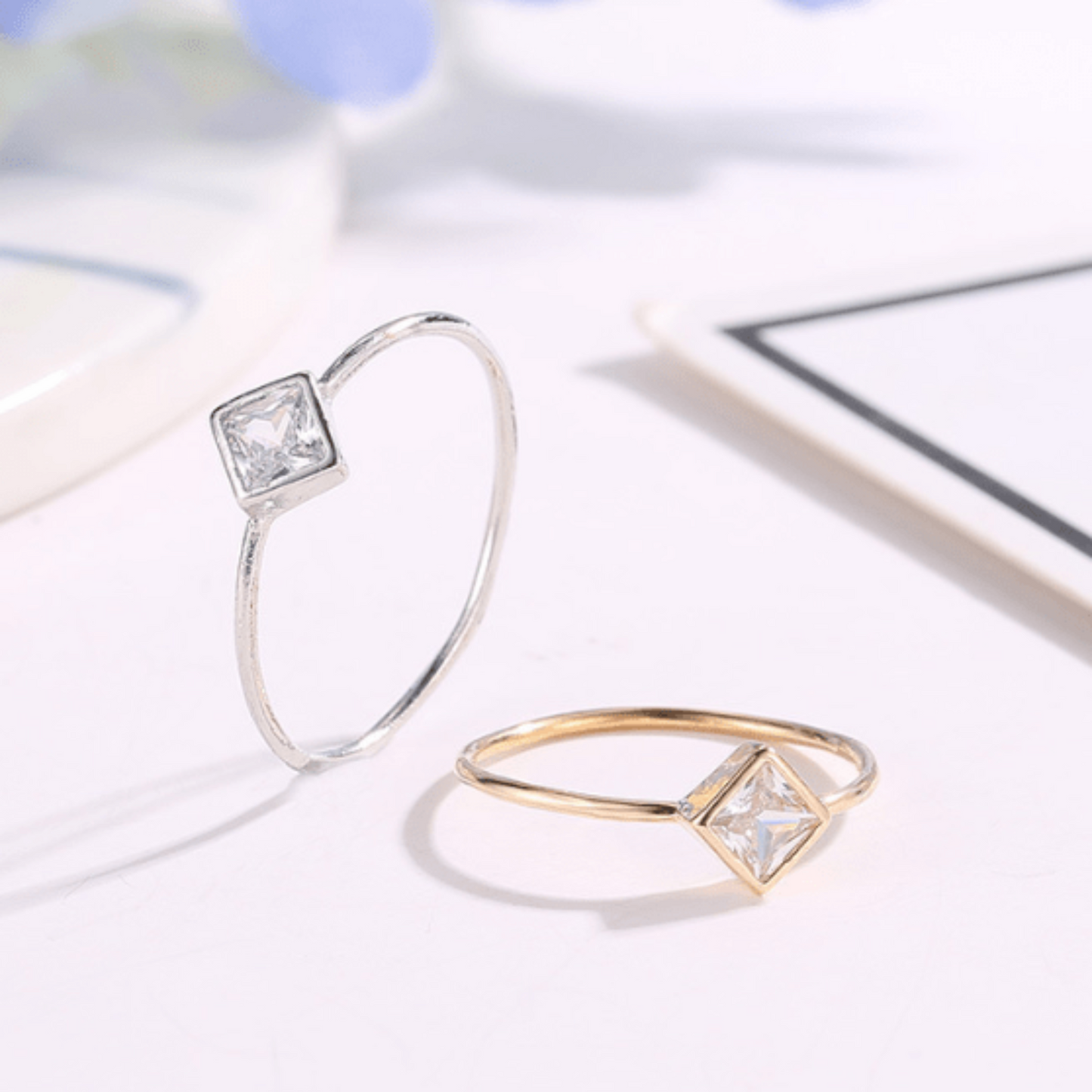 Trinity Stack Ring Set Ivory Embers