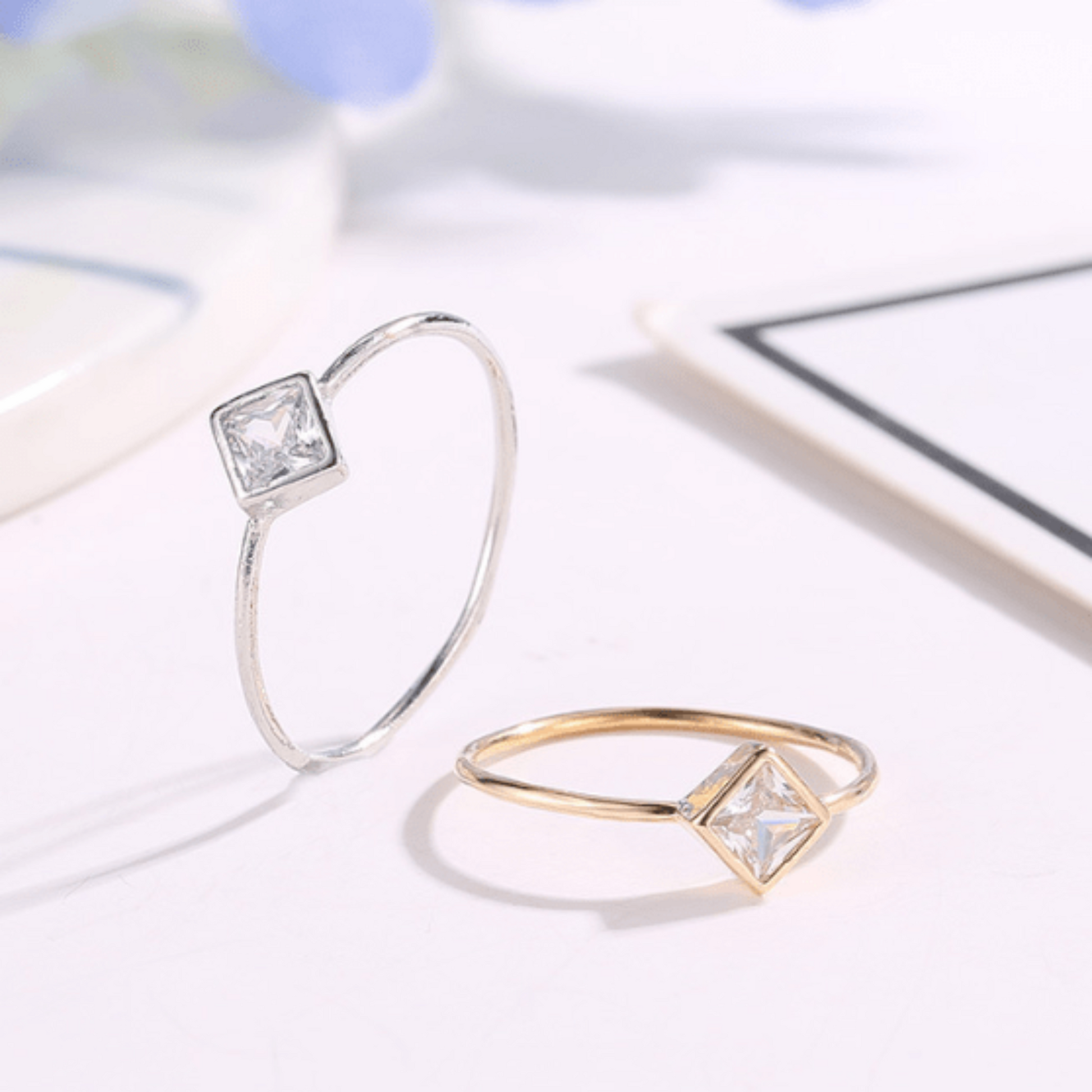 Trinity Stack Ring Set Ivory Embers