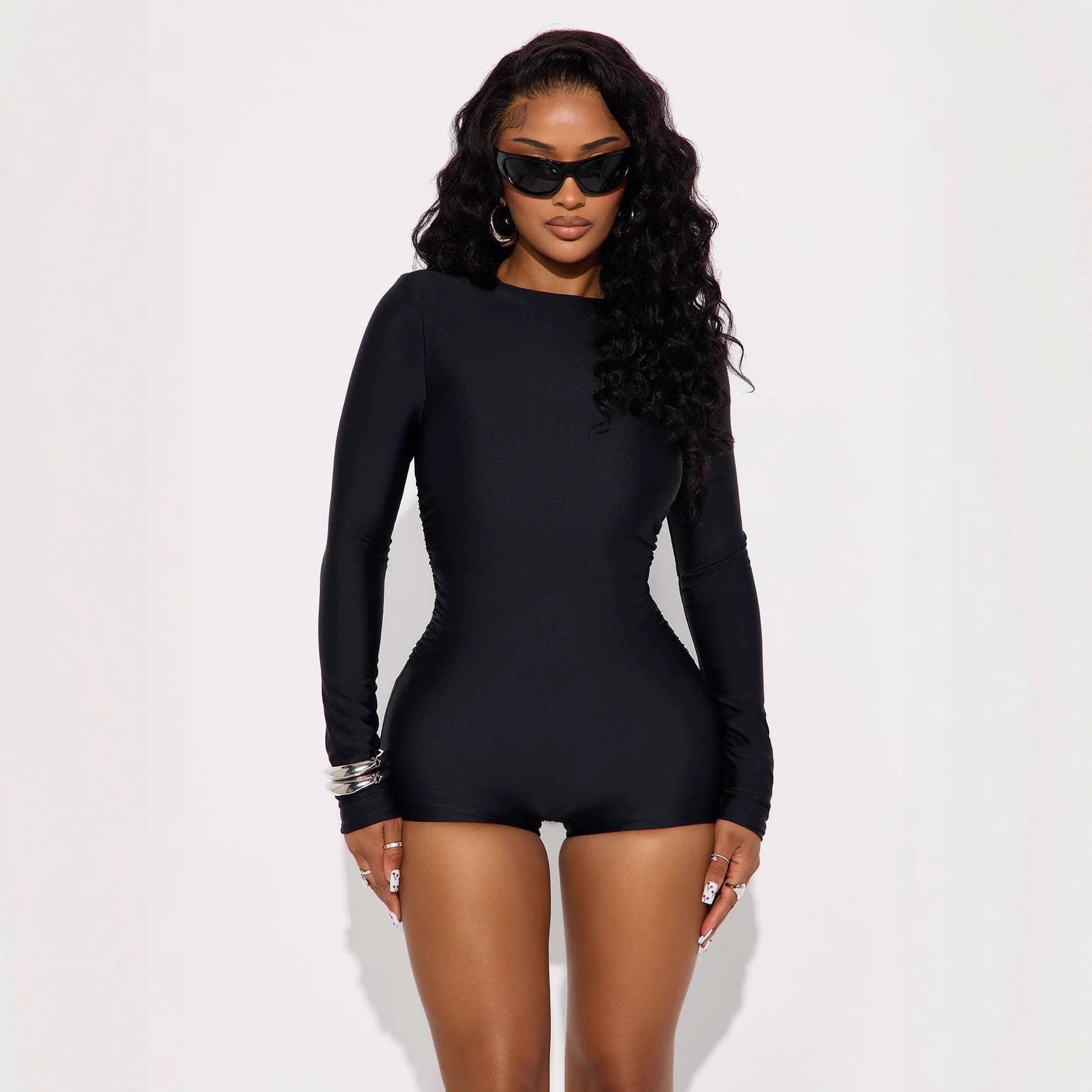 High-elastic Crewneck Long-sleeve Tight-fitting Casual Sports Jumpsuit New Era Fashion LLc