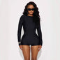 High-elastic Crewneck Long-sleeve Tight-fitting Casual Sports Jumpsuit New Era Fashion LLc