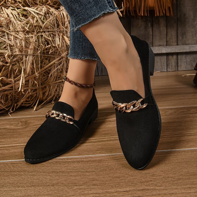 Women’s Pointed Toe Chunky Heel Shoes FitiqueFit