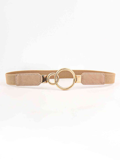 ElegantStyle Double Ring Buckle Elastic PU Belt – Adjustable Comfort Fit See size chart under “more details” The Fashion Celestial