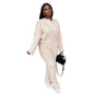 Fashion Casual Knitting Suit Long Sleeve Two-piece Sweater Grayceful LLC