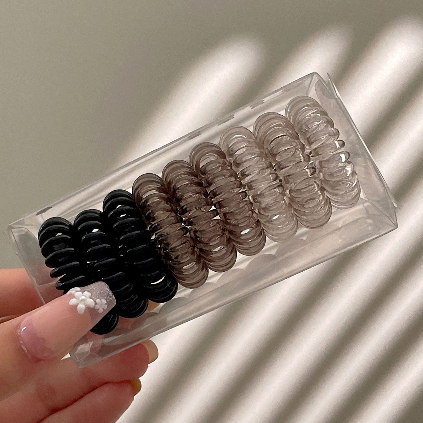 9 Pcs Spiral Hair Ties No Crease, Coil Hair Ties, Phone Cord Hair Ties, Women Ponytail Holder Elastics NovaCart