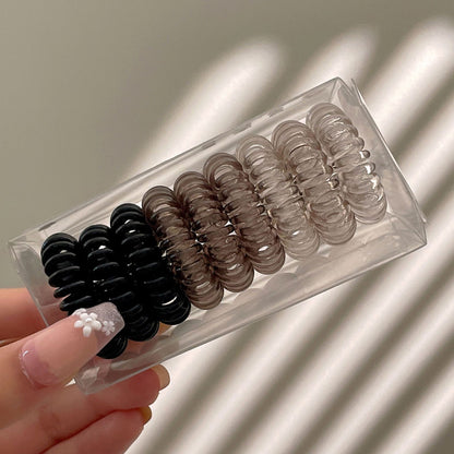9 Pcs Spiral Hair Ties No Crease, Coil Hair Ties, Phone Cord Hair Ties, Women Ponytail Holder Elastics NovaCart