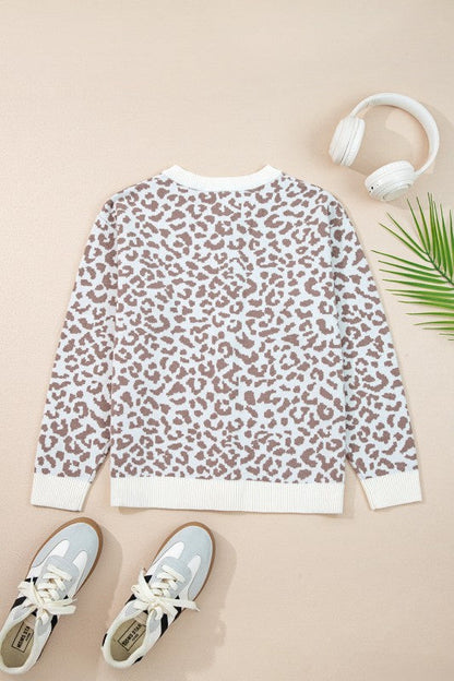 Leopard Drop Shoulder Chunky Cardigan Sweater Shop Style & More | Fresh Looks, Everyday Deals & Free Shipping