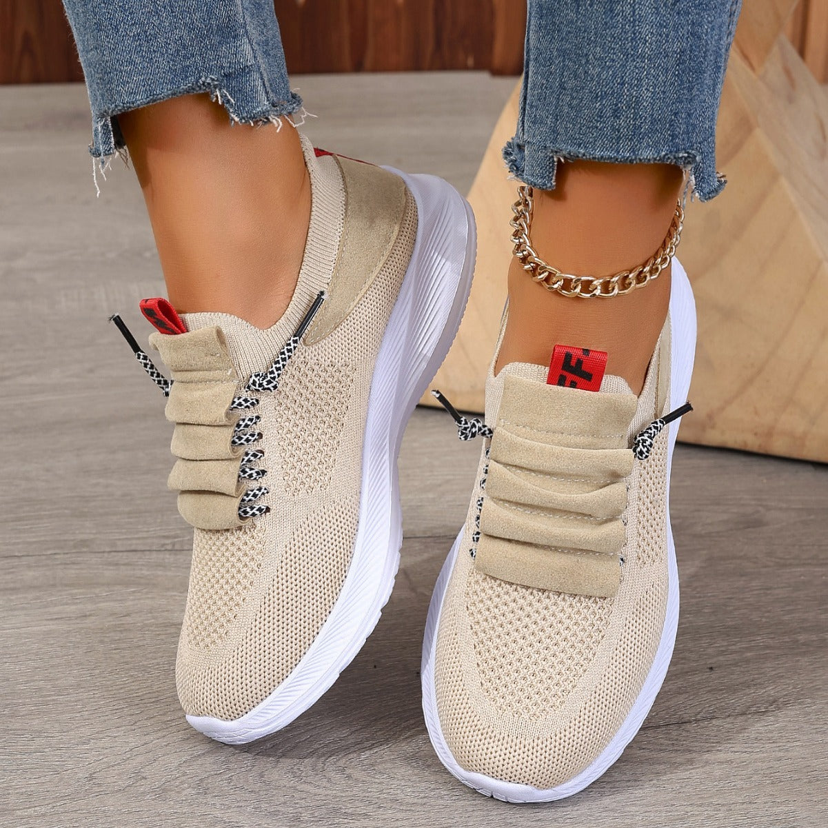 Women’s Non-Slip Round-Toe Casual Sneakers FitiqueFit