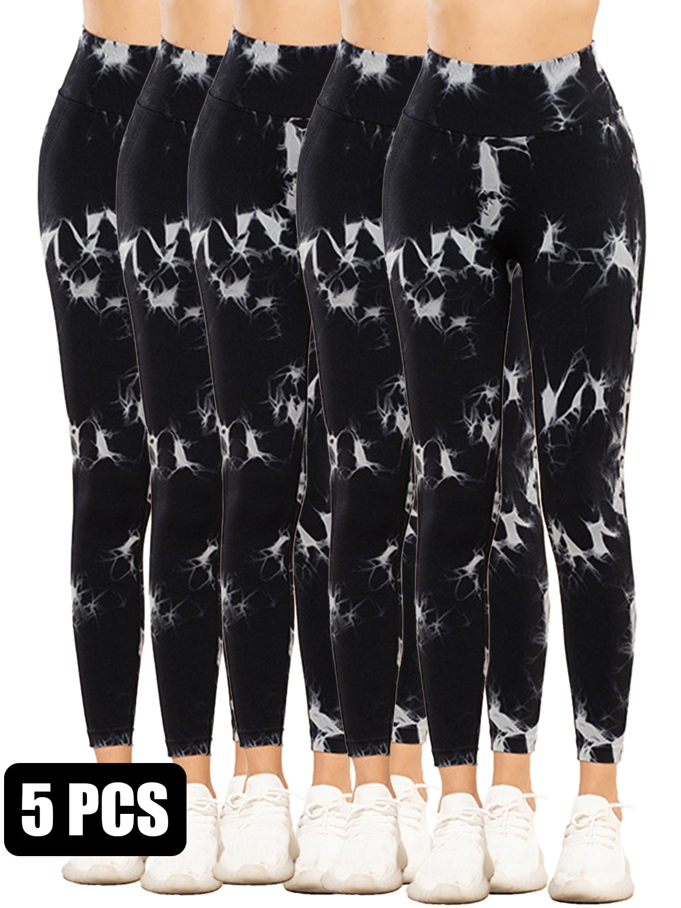 5-Pack Tie Dye Cut-Out Leggings FitiqueFit